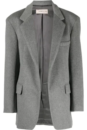 BLANCA Notched-lapels m??lange-effect blazer