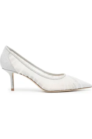Jimmy Choo Love 65mm glitter mesh pumps