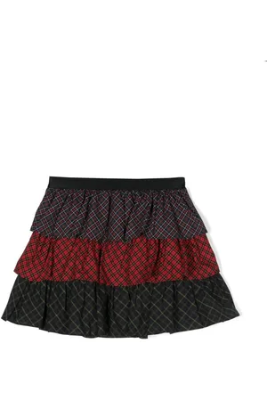 Ralph Lauren Tartan-print tiered skirt
