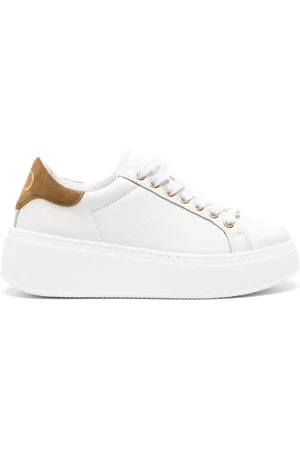 Twin-Set Logo-plaque platform leather sneakers