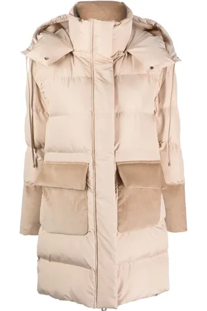 LORENA ANTONIAZZI Hooded panelled padded coat