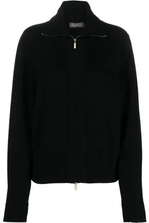 LORENA ANTONIAZZI Spread-collar virgin wool-blend cardigan