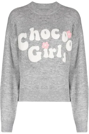 Chocoolate Logo-patch crew-neck jumper