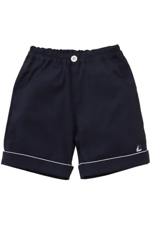 Familiar Contrasting-trim cotton shorts