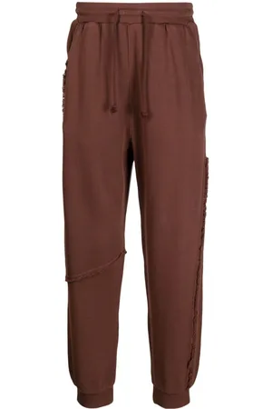 FIVE CM Frayed drawstring cotton track pants