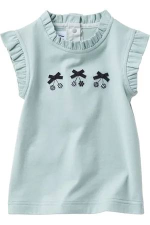Familiar Bow-detail knitted cotton top