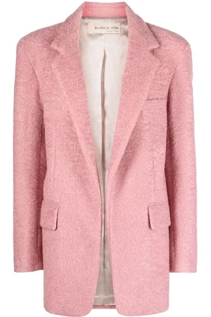 BLANCA Notched-lapels textured-finish blazer