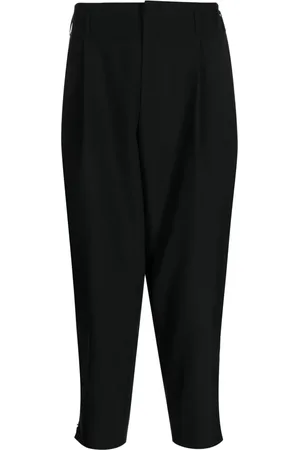 Comme des Garçons Tapered-leg cropped wool trousers