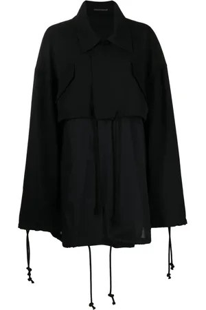 YOHJI YAMAMOTO Panelled drawstring cape