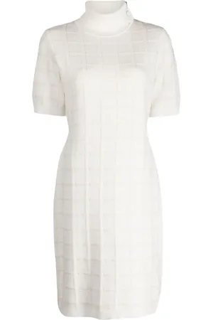 Paule Ka Patterned-jacquard midi dress