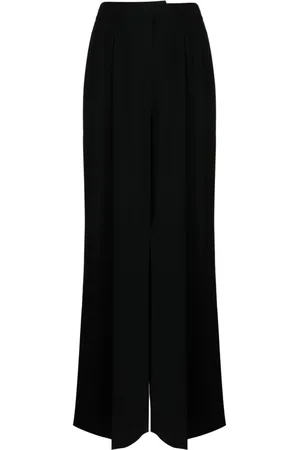 Paule Ka Crepe-texture wide-leg trousers