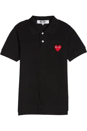 Comme des Garçons Logo-appliqu?? piqu?? cotton polo shirt