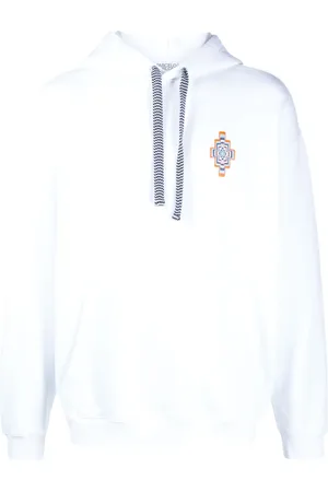 MARCELO BURLON Embroidered cross logo hoodie
