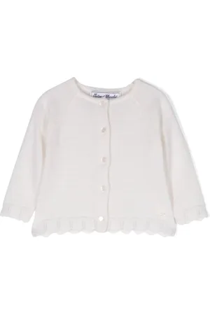 Tartine Et Chocolat Scallop-edge cashmere cardigan