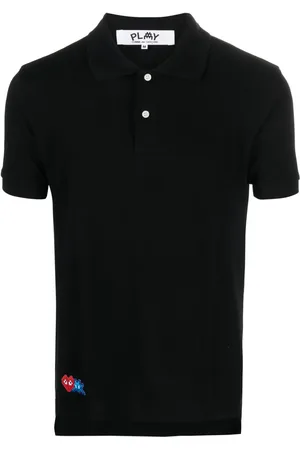 Comme des Garçons X Invader logo-appliqu?? polo shirt