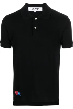 Comme des Garçons X Invader logo-appliqué polo shirt