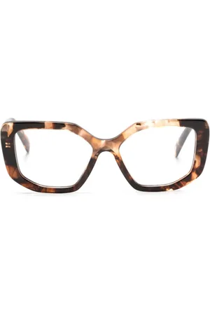 Prada Logo-print cat eye-frame glasses