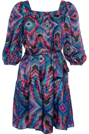 ERES Nightclub geometric-print silk minidress