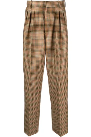 Kenzo Checkered pleated tailored trousers