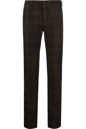 Incotex Check-print straight-leg trousers