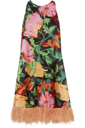 La DoubleJ La Fenice floral-print minidress