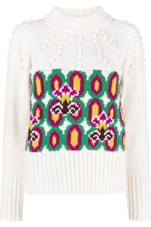 La DoubleJ Intarsia-knit virgin wool jumper
