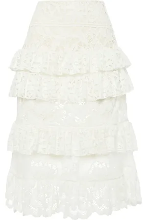 La DoubleJ Footloose lace midi skirt