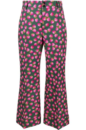 La DoubleJ Hendrix fruit-print cropped trousers
