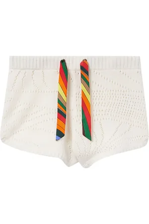 Puccini Pointelle-knit cashmere shorts