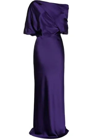 Ralph Lauren Collection Jeramiah Mulberry Silk-satin Gown - Women - Gold Dresses - Xxs