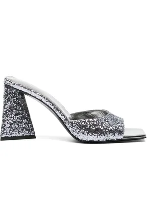 The Attico Mini Devon 85mm glittered sandals