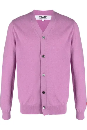 Comme des Garçons Heart-patch wool cardigan