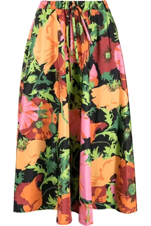 La DoubleJ Floral-print midi skirt