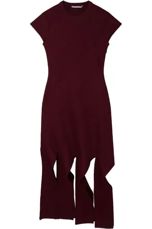Stella McCartney Lurex ribbed-knit midi dress