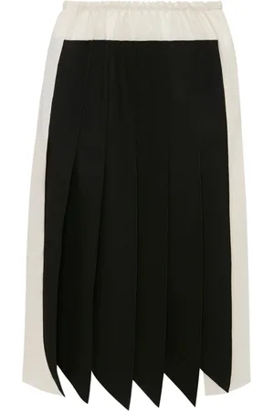 Victoria Beckham Pleated silk midi skirt