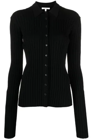 Nensi Dojaka Straight-point collar pleated top