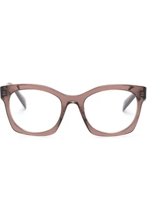 Prada Transparent-frame logo glasses