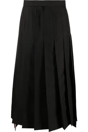 Thom Browne Pleated wool maxi skirt
