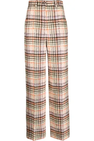 Sonia by Sonia Rykiel Checked felted wool straight-leg trousers