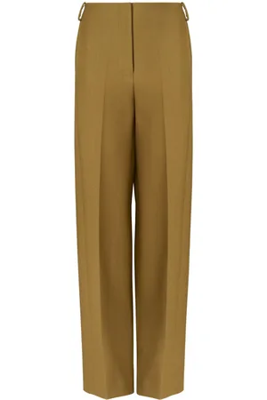 Tory Burch Pressed-crease wool-blend tailored trousers