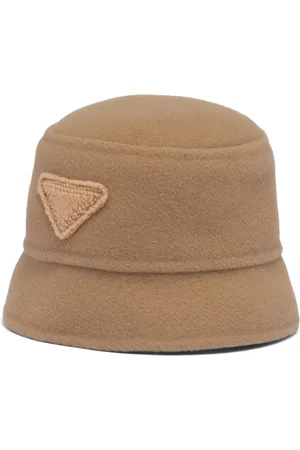 Prada Triangle-logo velour bucket hat