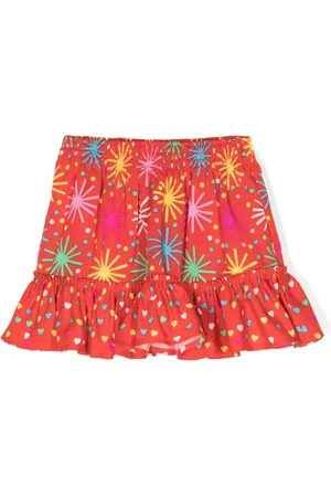 Stella McCartney Graphic-print ruffled skirt
