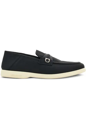 Salvatore Ferragamo Gancini-plaque leather loafers