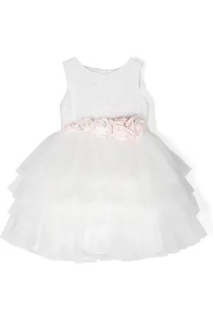 Mimilù Floral appliqué lace-detailed dress