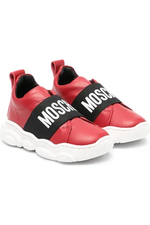 Moschino Logo-print leather sneakers