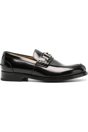 VERSACE Greca patent leather loafers