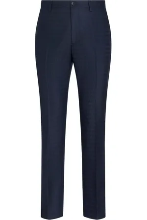 Etro Jacquard straight-leg wool trousers