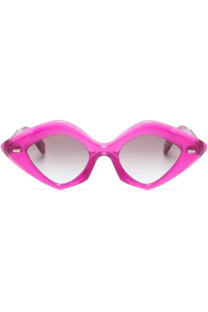 CUTLER & GROSS Logo-engraved geometric-frame sunglasses