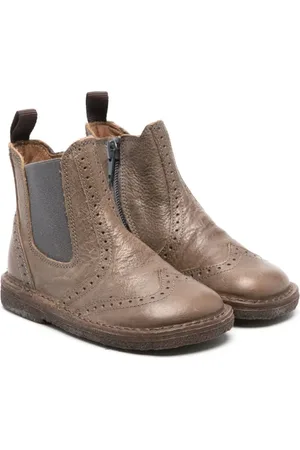 PèPè Perforated-detail leather ankle boots
