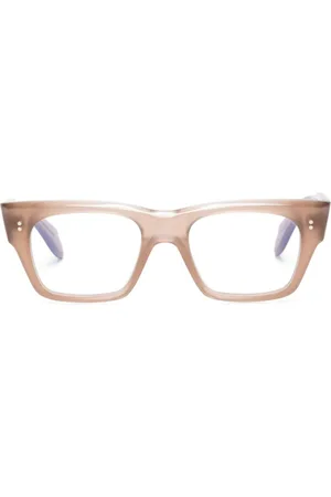 CUTLER & GROSS Logo-engraved rectangle-frame glasses